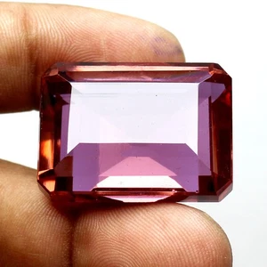 Piedras preciosas sueltas corte esmeralda alejandrita natural 65 quilates certificadas cambio de color - Imagen 1 de 13