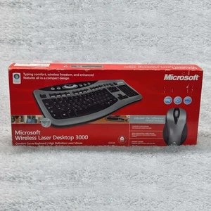 New Microsoft Laser Desktop 3000 Wireless Keyboard & Mouse Ergonomic XVA00001 - Picture 1 of 7