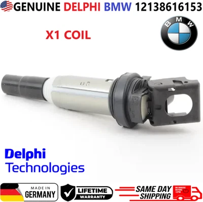 Bobina de encendido GENUINA DELPHI x1 para BMW 2006-2020 y Mini I4 I6 V8, 12138616153 Foto 1 de 4