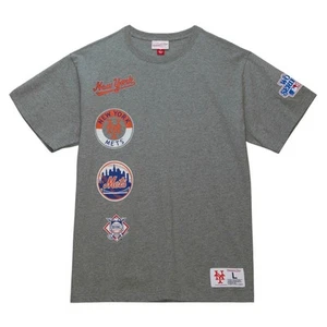 NEW Mitchell & Ness City Collection SS Tee New York Mets Crewneck Gray Mens 4XL - Picture 1 of 9