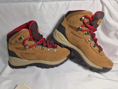 Columbia Boots Women's Size 5 Brown/Red Leather Amped Waterproof Hiking #1831 - Image 1 of 4