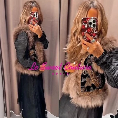 ZARA WOMAN FW25 BLACK ZW COLL. EMBROIDERED VEST LIMITED EDITION 5107/289/800 - Image 1 of 3