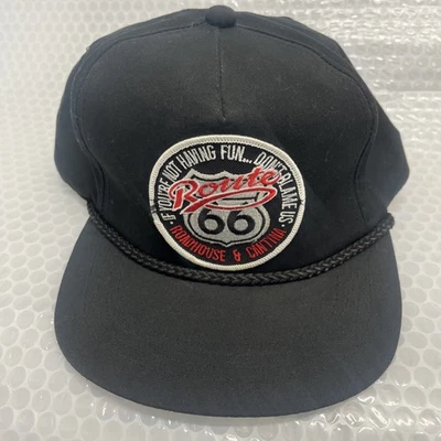 Gorra de colección Route 66 con correa trasera negra Roadhouse y cantina Foto 1 de 4