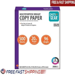 Multipurpose Bright Paper 8.5x11 500 Sheets Jam Resistant Color Lok Technology - Picture 1 of 8