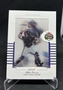 2002 Fleer Focus Jersey Edition Mike Piazza Materialistic Fabric Away - Picture 1 of 2