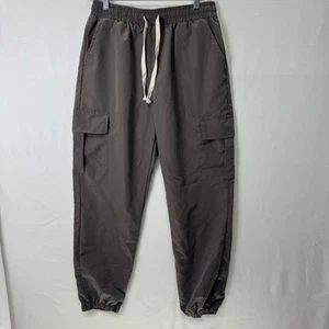 Pantaloni da jogging senza marchio XL donna tempo libero con tasche inclinate e cargo grigi - Foto 1 di 9