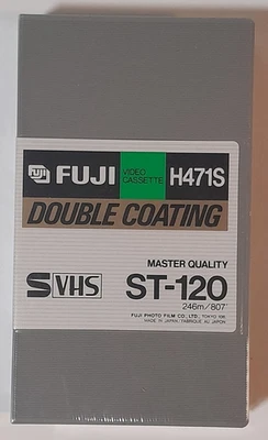 Cinta FUJI H471S S-VHS ST-120 sellada calidad maestra doble recubrimiento NUEVO Foto 1 de 2