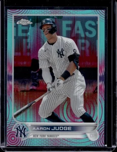 2022 Topps Chrome Sonic Aaron Judge Aqua Pink Pulse /199 New York Yankees 99 - Picture 1 of 2