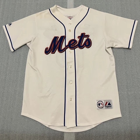 VTG MAJESTIC AUTHENTIC NEW YORK METS CARLOS BELTRAN 15 WHITE JERSEY VINTAGE XL Cover