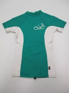 O'NEILL Women's Size S Mock Neck Sun Block Teal Green/White Surf Top - Picture 1 of 10
