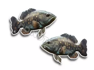 Zackenbarsch Vinyl Aufkleber FISCHE NATUR Outdoor TIER AUFKLEBER C35016 2er-Pack - Bild 1 von 2