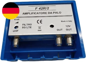 Tv-Antennenverstärker Mit Lte/5G-Filter, Maximale Verstärkung 42 Db, 2 Ausgänge, - Bild 1 von 12