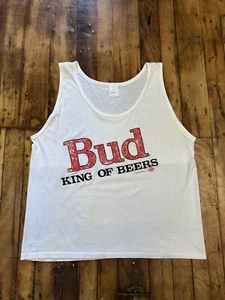 Vintage Bud King Of Beers 1988 Tank Top Size XL - Picture 1 of 11