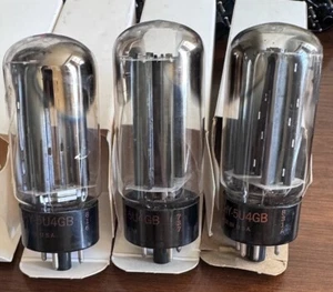 1 NOS CBS Hytron JAN CHY 5U4GB Mil Spec Rectifier Tube Double [] Getters Black - Picture 1 of 17
