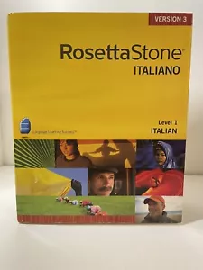 Rosetta Stone, Italian, Level 1, Version 3, WIN/MAC CD-ROM, Personal Edition - Picture 1 of 2