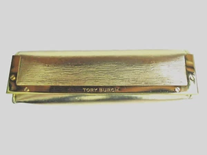 Tory Burch Designer Gold Soft Shell Sunglass Eyeglass Case Magnetic Closure FLAW - Picture 1 of 4