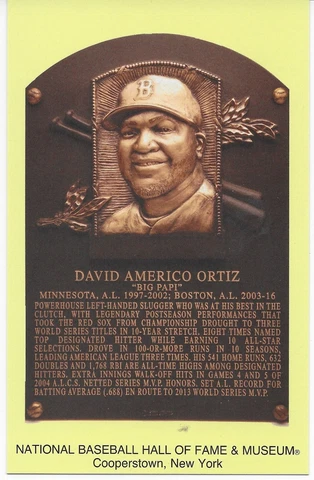 David Ortiz HOF Plaque Stamped and Postmarked on Induction Day 2022 Cover