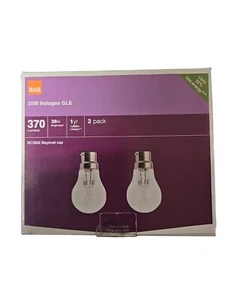 2 x 28w=36w Halogen Clear GLS Light Bulb BC Bayonet Cap B22 Dimmable Warm White - Picture 1 of 4