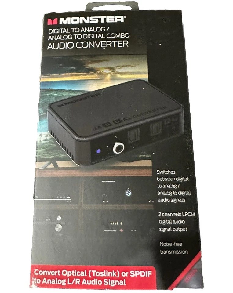 Monster Digital to Analog  / Analog to Digital Combo Audio Converter Black  New - Image 1 of 4