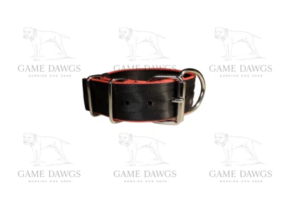 GAME DAWGS 2" HEAVY DUTY 5 PLY SEAT BELT DOG COLLAR WELDED HARDWARE * APBT * PIT BULL