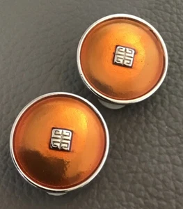 Givenchy 4G Logo Copper Colored Signed Clip Earrings - Picture 1 of 4