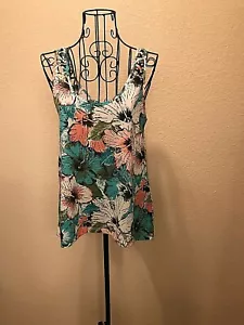 H&M womens floral spring & summer sleevless top - Picture 1 of 4