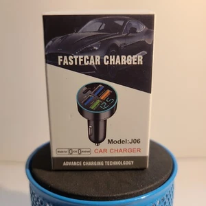 5 Port USB Digital Display Car Adapter. Super Fast Intelligent Phone Charger. - Picture 1 of 14
