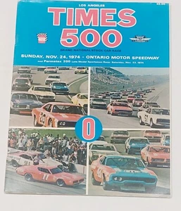 Vintage Ontario Motor Speedway, Los Angeles Times 500 Souvenir Programm & Ticket - Bild 1 von 8