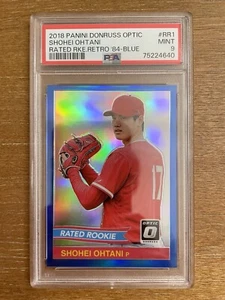 Donruss Optic Shohei Ohtani 2018 clasificación Rookie retro #RR1 azul/149 clasificación PSA 9 - Imagen 1 de 4