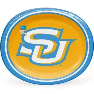 NCAA HBCU Oval Paper Plates, 10" x 12" , 50 ct.\ Southern University and A&M Col - Picture 1 of 7