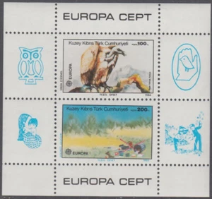 TURCO CHIPRIOTA SC # 181A-B CPL MNH S/S - EUROPA 1986 - Imagen 1 de 1