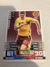 FRASER KERR    MOTHERWELL   MATCH ATTAX SPFL 2014 - 15  CARD