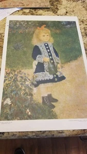 A Girl With A Watering Can by Pierre-Auguste Renoir Repro Cardboard 12" x 20" - Picture 1 of 1