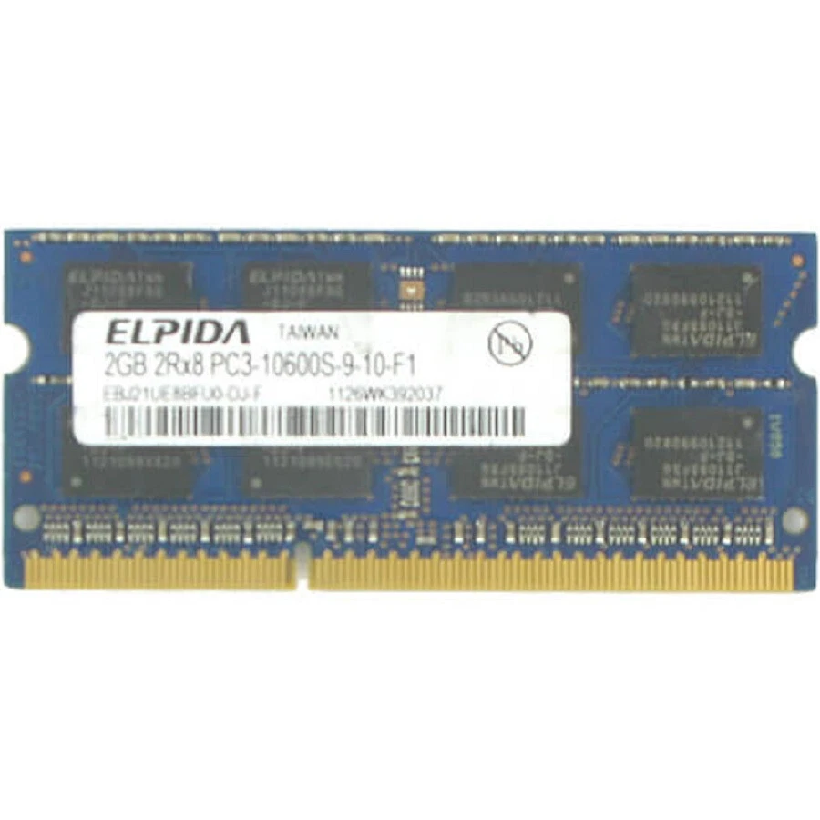 ELPIDIA EBJ21UE8BFU0-DJ-F LAPTOP MEMORY 2GB 2RX8 PC3-10600S-9-10-F1 - Image 1 of 1