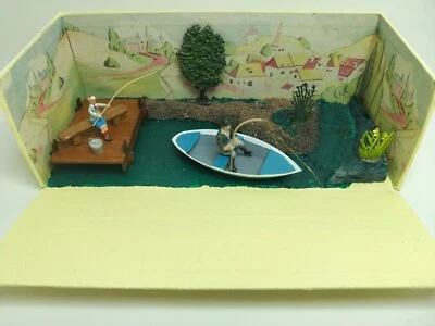 Diorama - Pêche à la ligne (décor avec figurines Britains) - Photo 1/4