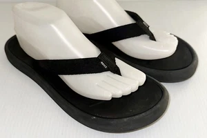 Black REI Co-Op Rubber Flip Flops Thong Comfort Sandals ~ Men 8 / Women 9 - Picture 1 of 7
