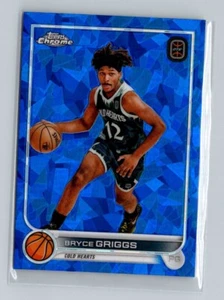 2022-23 Topps Chrome OTE Sapphire Bryce Griggs #62 Cold Hearts Basketball Card - Picture 1 of 2