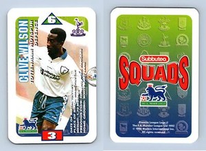 Clive Wilson - Tottenham Hotspur - Subbuteo Squads 1996 Hasbro Trading Card
