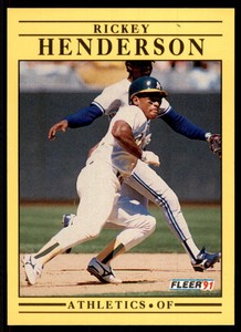 1991 Fleer Rickey Henderson Baseball Cards #10