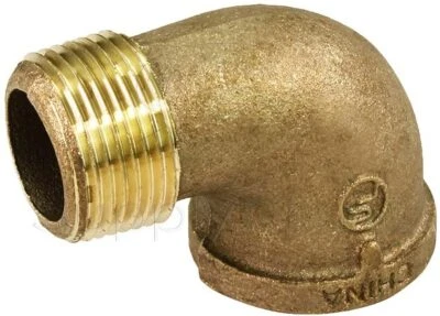 90° Lead Free Brass Street Elbow with Male and Female NPT Threaded 1/8"in-2"in - Image 1 of 2
