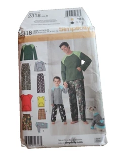 Simplicity 2318 Pants or Shorts Top and Dog Top Boys Sz S-L Mens Sz S-XL Uncut - Picture 1 of 2