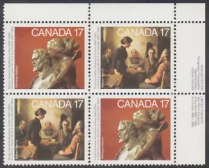 Canada - #850a Academy Of Arts Plate Block - MNH - Picture 1 of 1