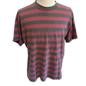 Vintage Guess Striped Logo Georges Marciano T-Shirt USA Large - Bild 1 von 4