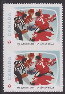 Canada 3349 USSR Hockey The Summit Series P vert pair MNH 2022 - Picture 1 of 1