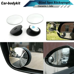 2x 360°Einstellbar Auto Blind Spot Rückspiegel Weitwinkel toter Winkel Aufsatz - Picture 1 of 11