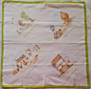 "PAÑUELO DE COLECCIÓN AUTÉNTICO PARA NIÑOS CUENTOS DULCE COUNTRY LIFE ALGODÓN 16" - Imagen 1 de 6