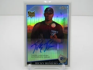 RICKY ROMERO 2009 TOPPS CROMO ROOKIE RIFRATTORE AUTOGRAFO AUTO! RC! #30/499!! - Foto 1 di 2
