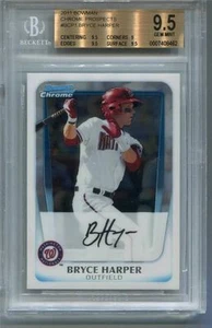Lotto di (5) Bryce Harper 2011 Bowman Chrome Prospects BCP1 Rookie Card rC BGS 9,5 - Foto 1 di 1