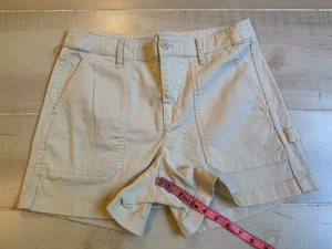 J. Pantaloncini da falegname Crew Tan beige misto cotone taglia 8 4” cucitura interna donna - Foto 1 di 4