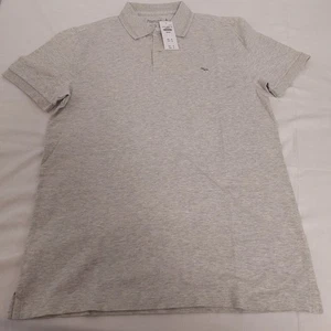Abercrombie & Fitch Men's Short Sleeved Polo Shirt Grey Size Medium Bnwt - Picture 1 of 9